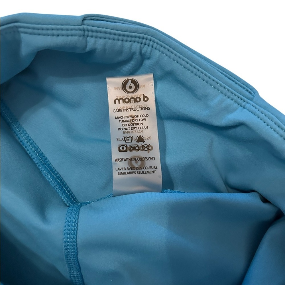 New MONO B Women’s Contour Seam Flared Leggings Color Blue Jay Size Small NWT - Picture 6 of 11